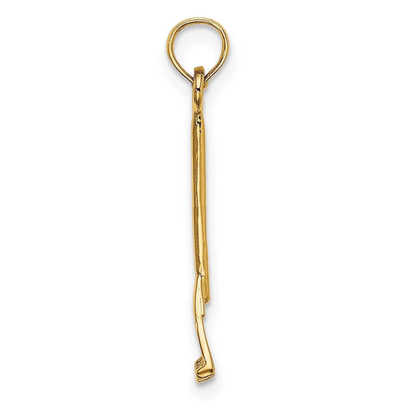 14K 3-D Leaf Rake Garden Tool Charm