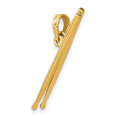 14K 3-D Moveable Drum Sticks Charm