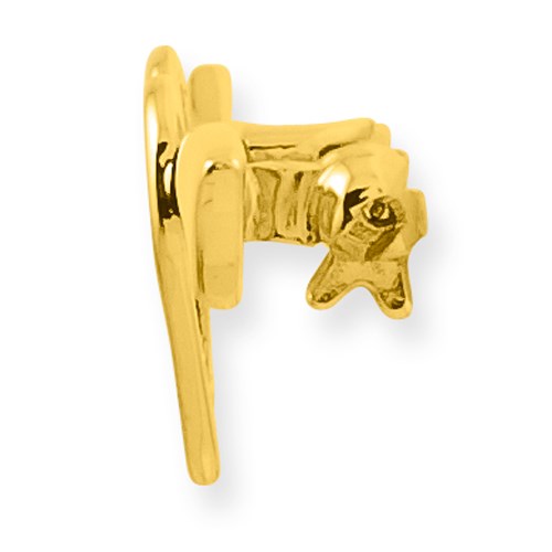 14k and White Rhodium Polished Heart Pin