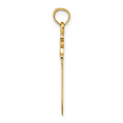 14K 3-D Polished Butcher Knife Charm