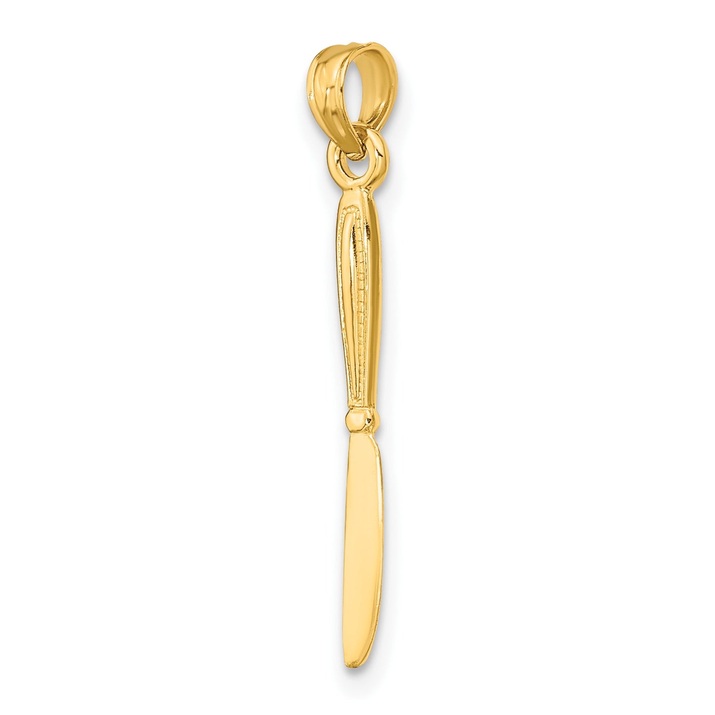 14K 3-D Polished Table Knife Charm