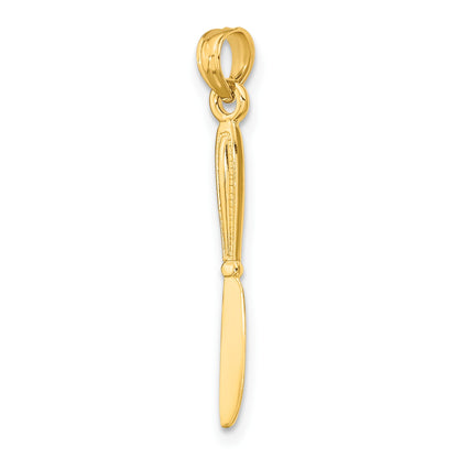 14K 3-D Polished Table Knife Charm