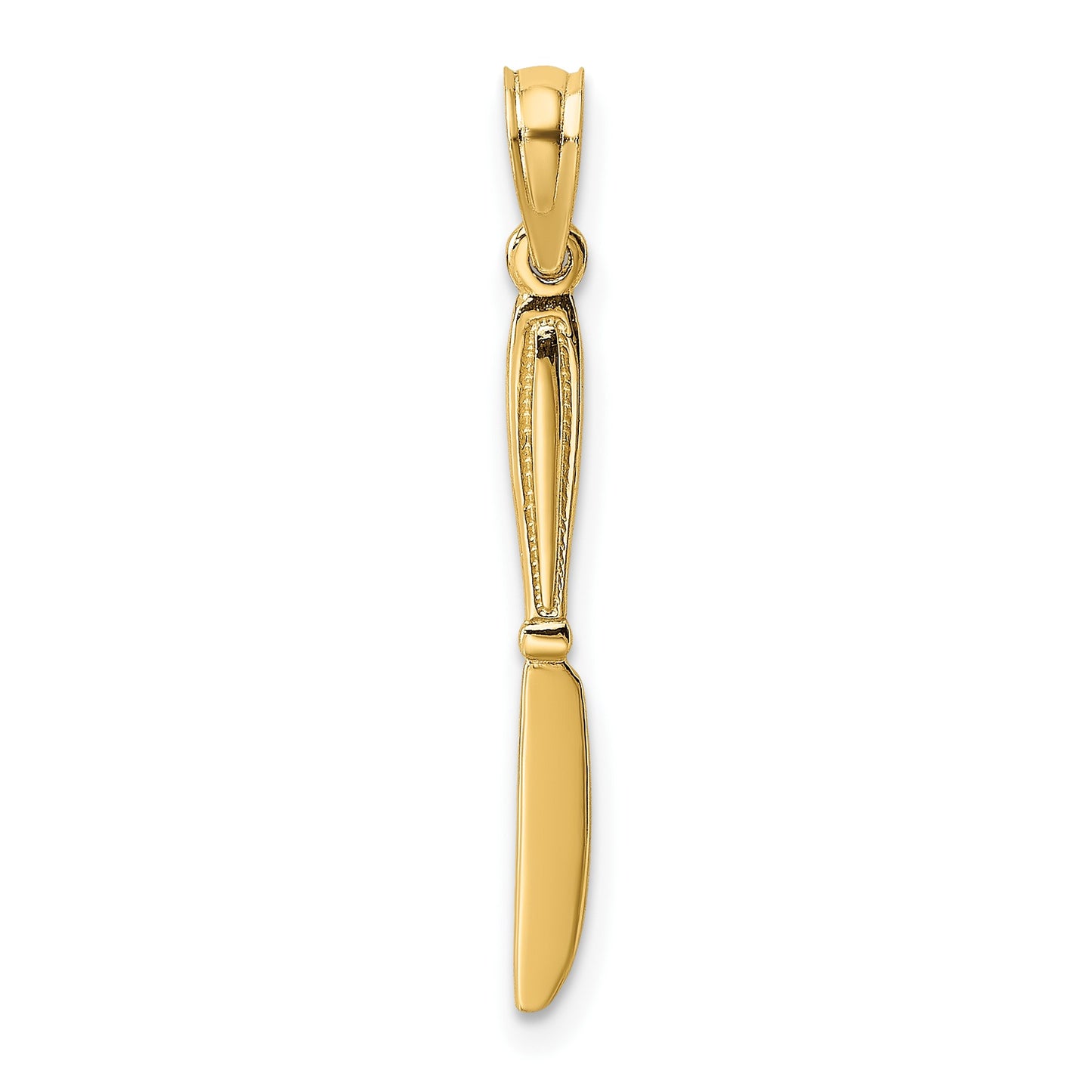 14K 3-D Polished Table Knife Charm