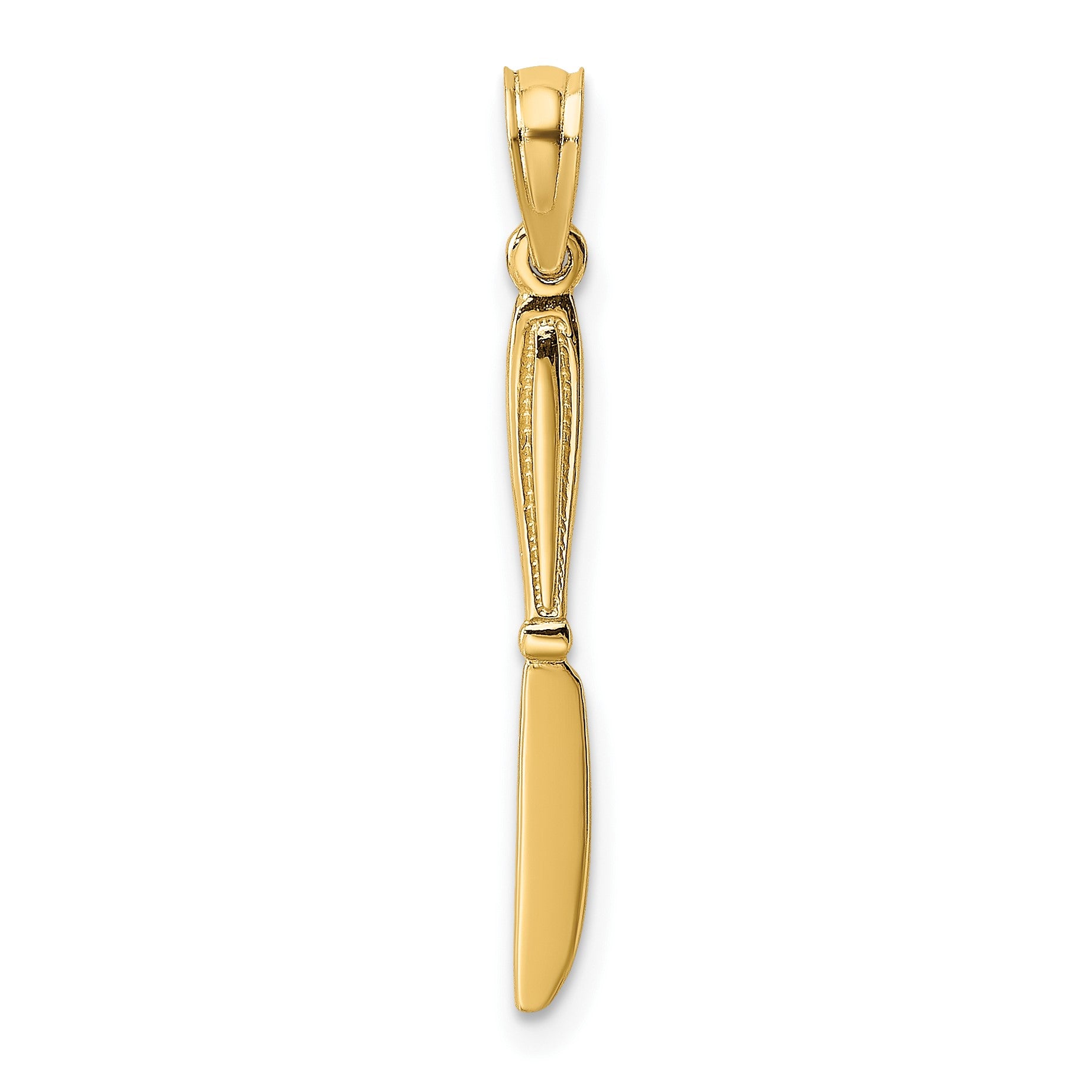 14K 3-D Polished Table Knife Charm