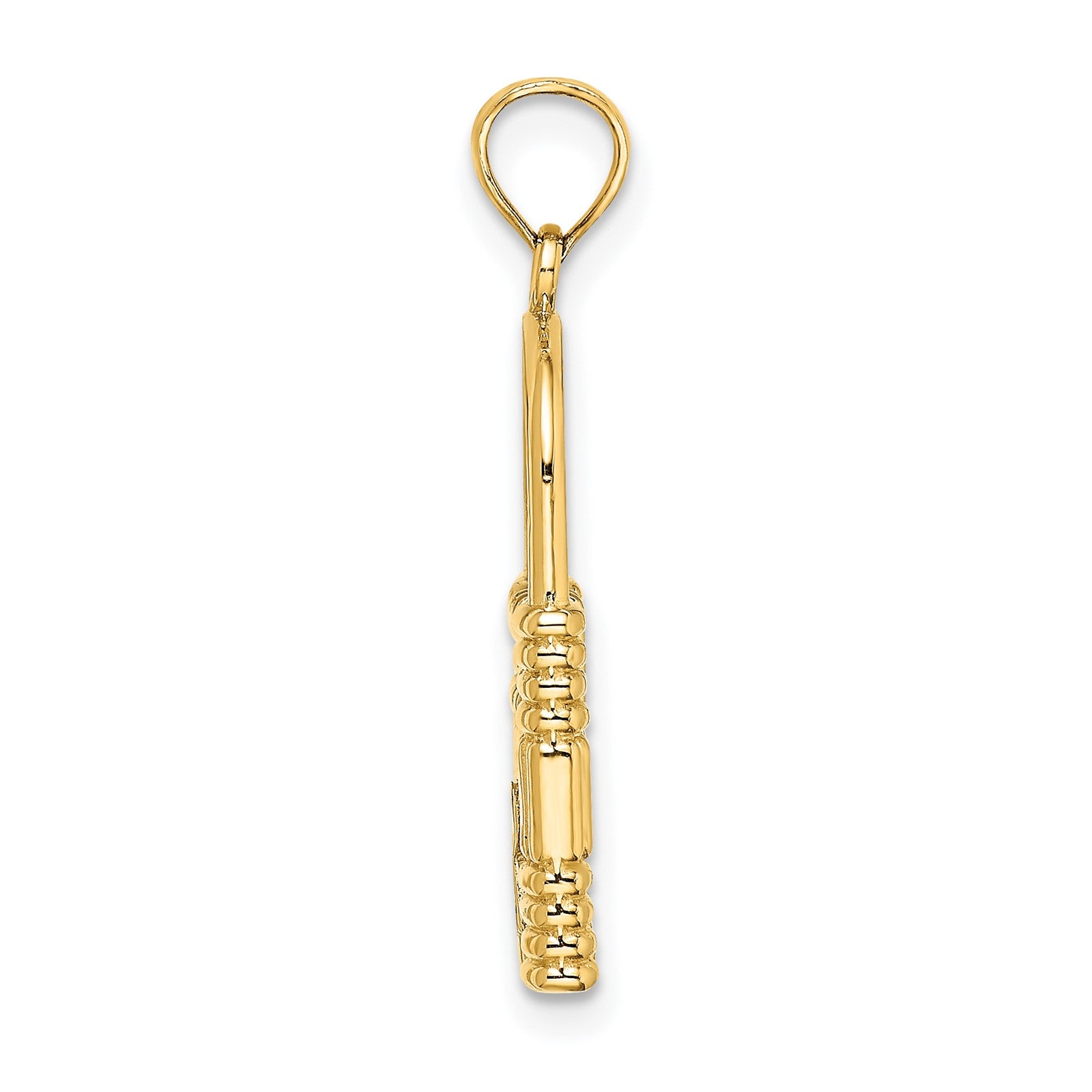 14K 3-D Padlock with Key Hole Charm