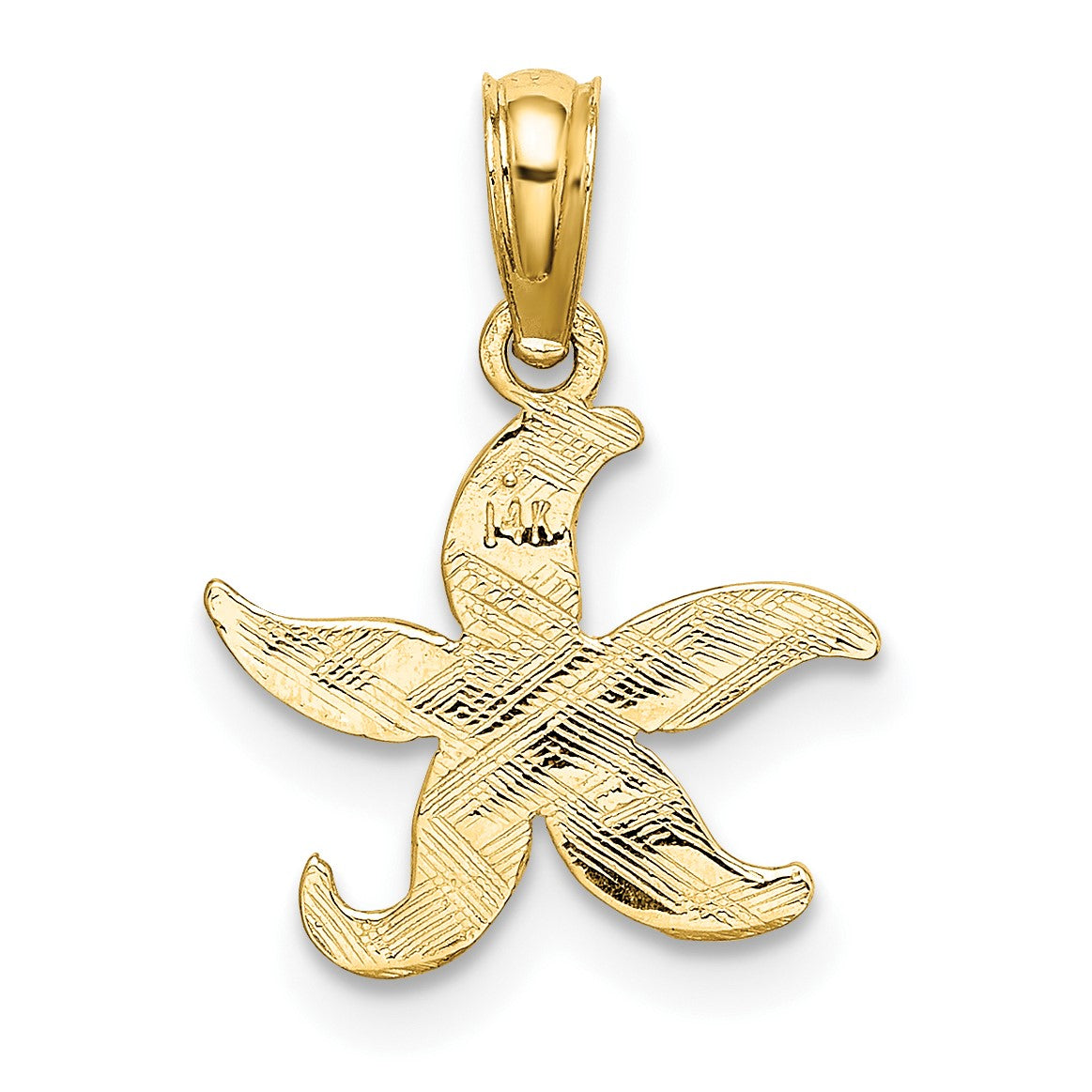 14K Flat Starfish Charm