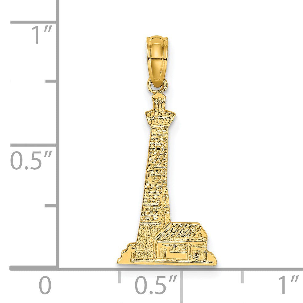 14K Lighthouse with Building Charm
