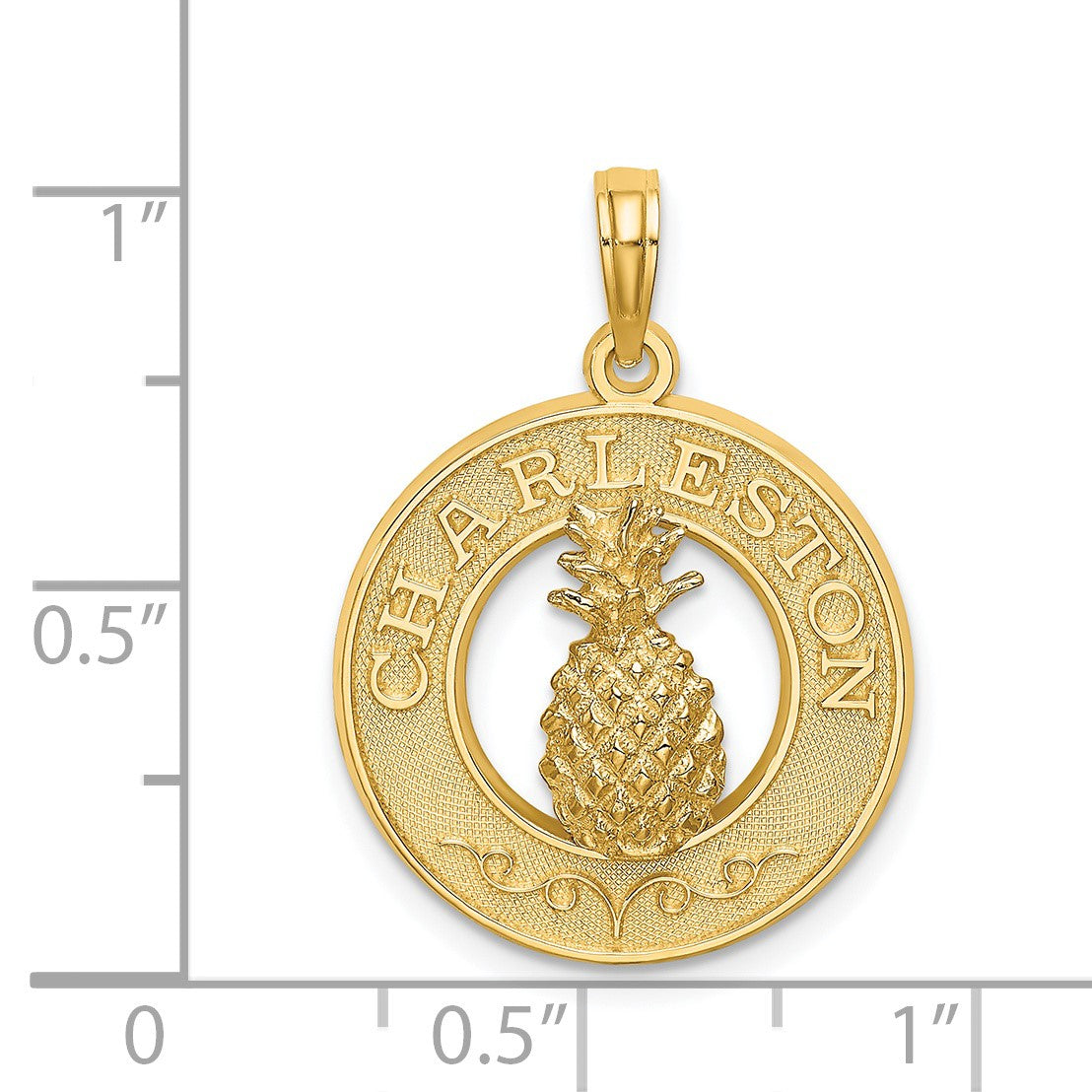 14K CHARLESTON Pineapple Charm
