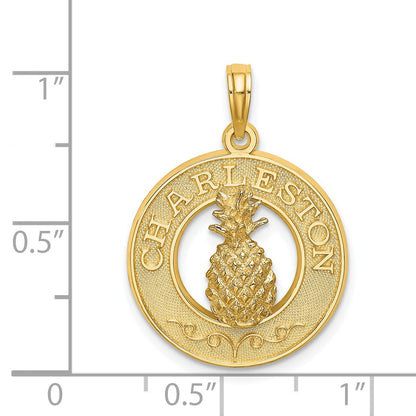 14K CHARLESTON Pineapple Charm