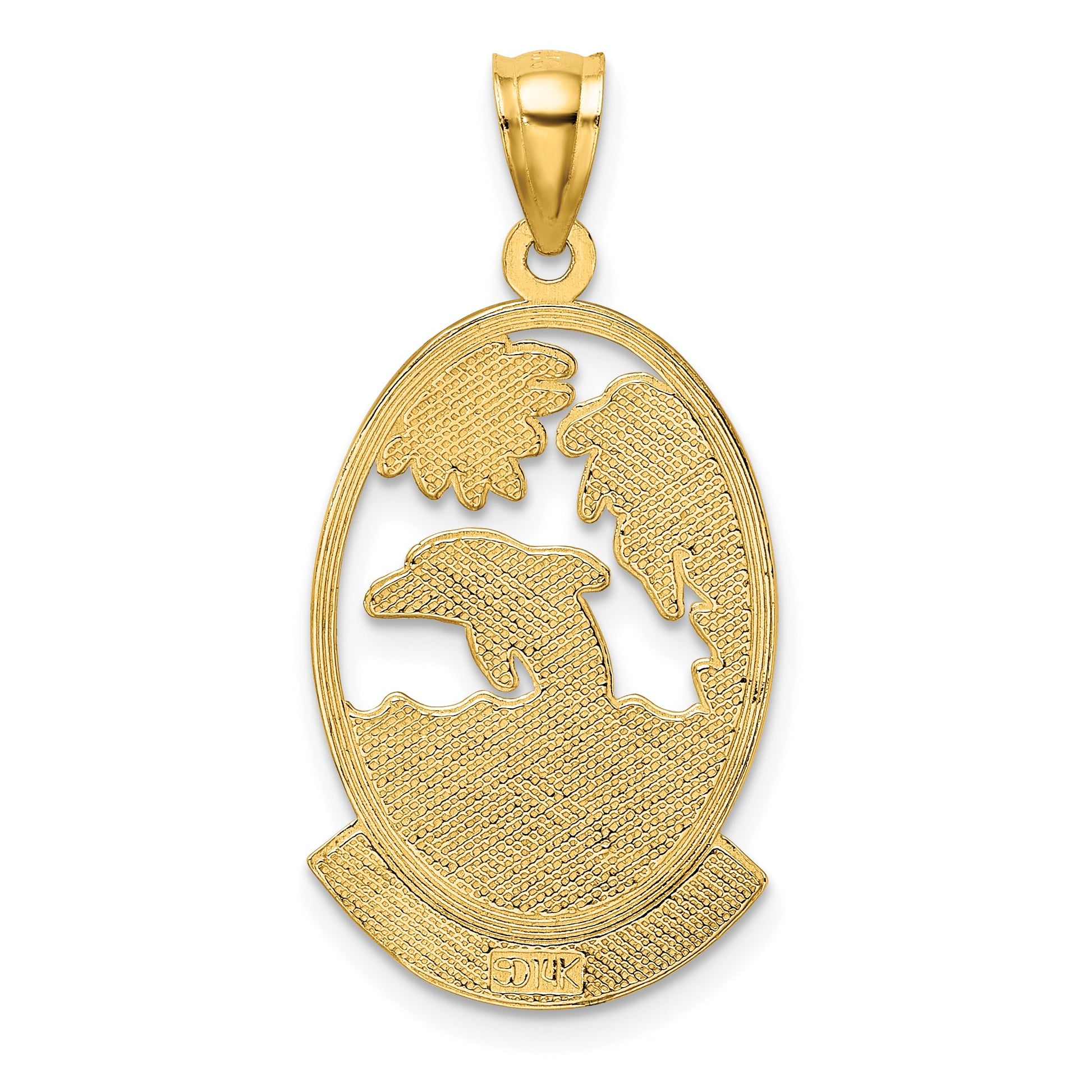 14K SARASOTA with Dolphin Sunset Scene Charm