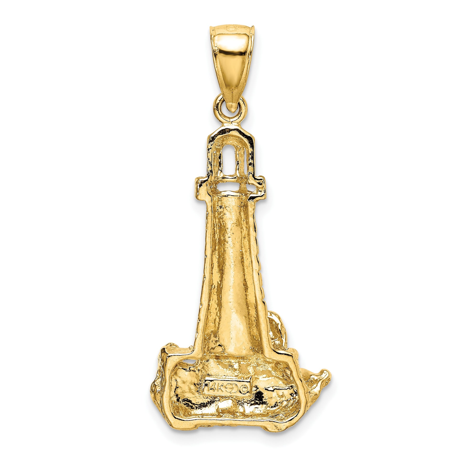 14K Lighthouse with Waves Charm