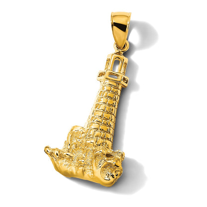 14K Lighthouse with Waves Charm