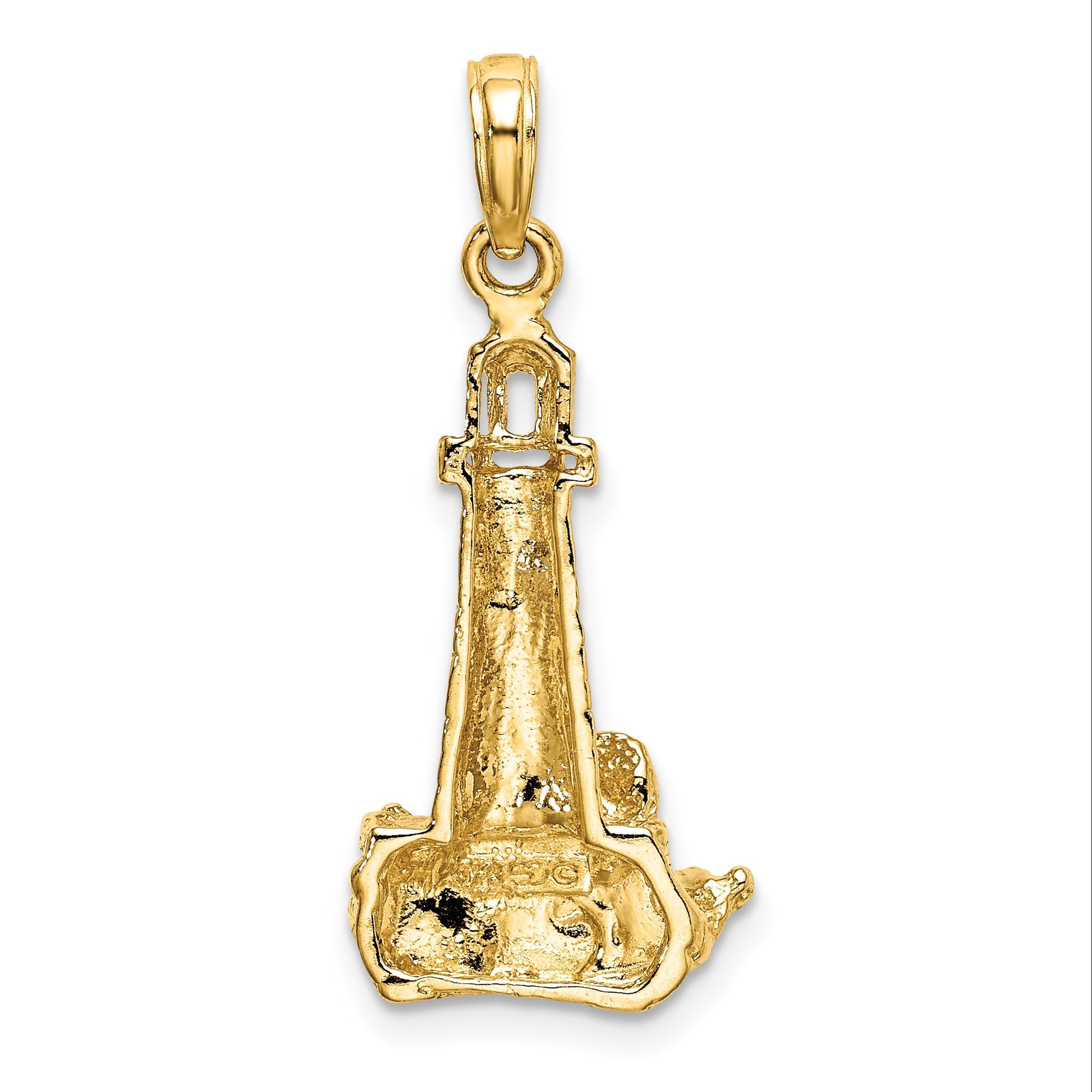 14K Lighthouse with Wave Charm