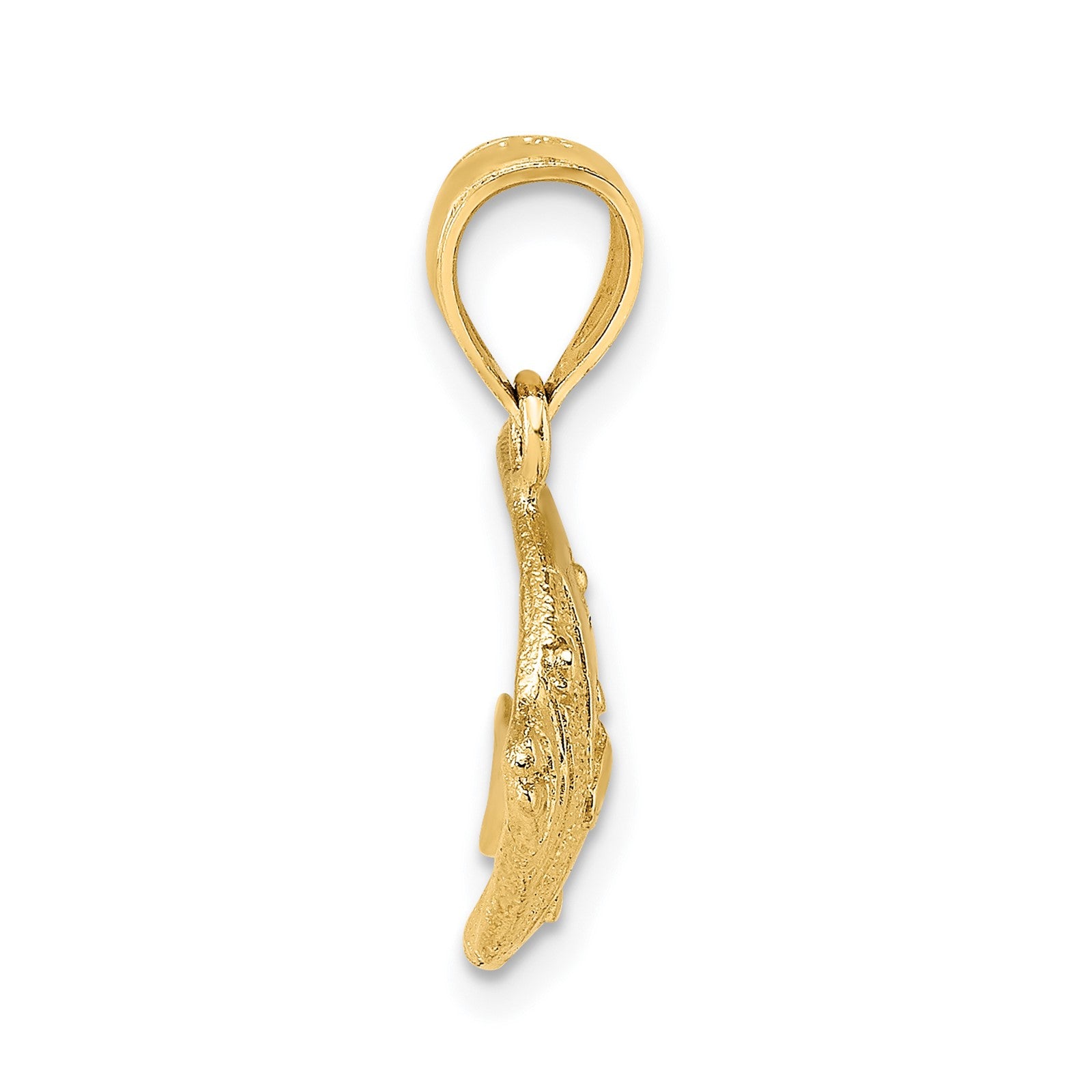 14K 2-D Polished Bannerfish Charm