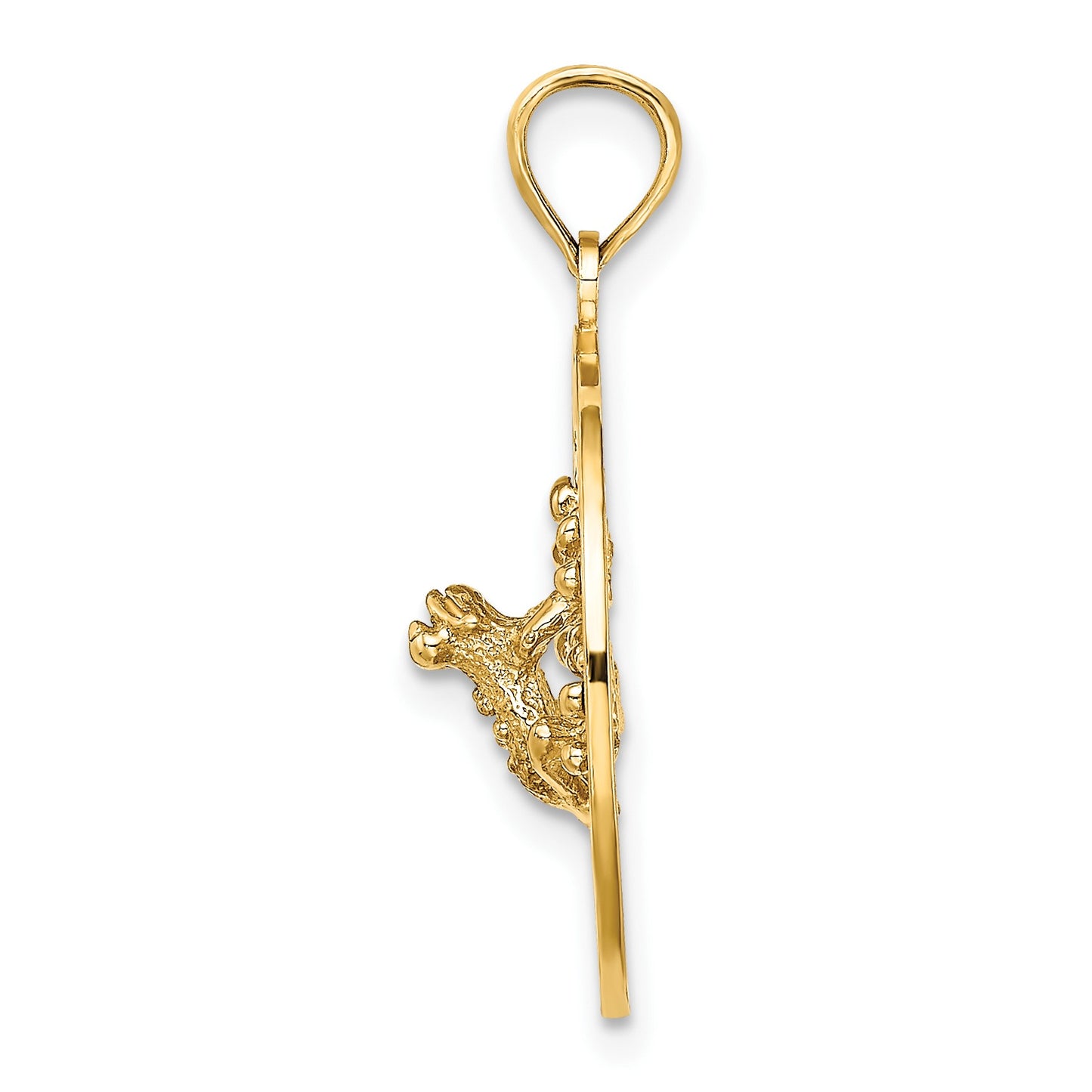 14K ANTIGUA W.I. Circle with Frog Charm