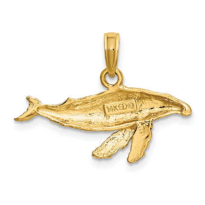 14K 2-D Humpback Whale Charm