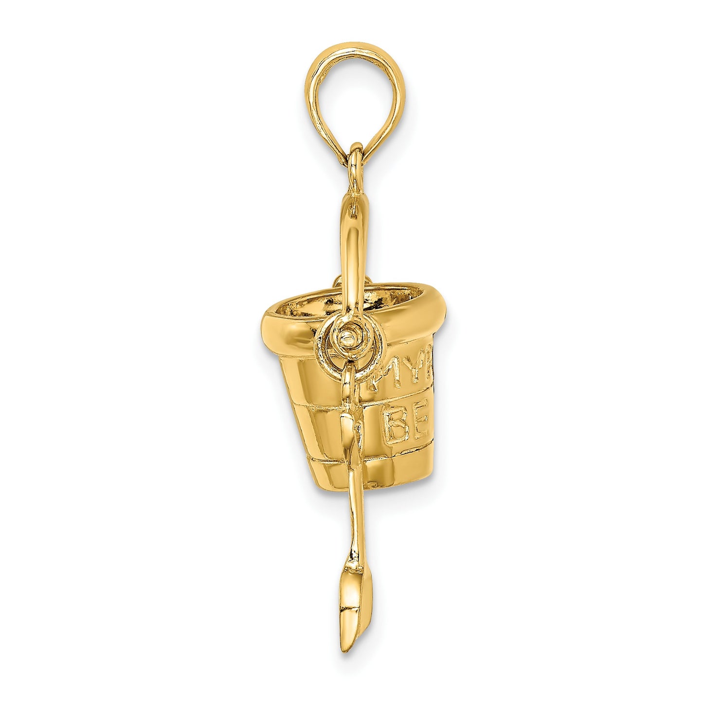 14K 3-D MYRTLE BEACH Bucket and Moveable Shovel Charm