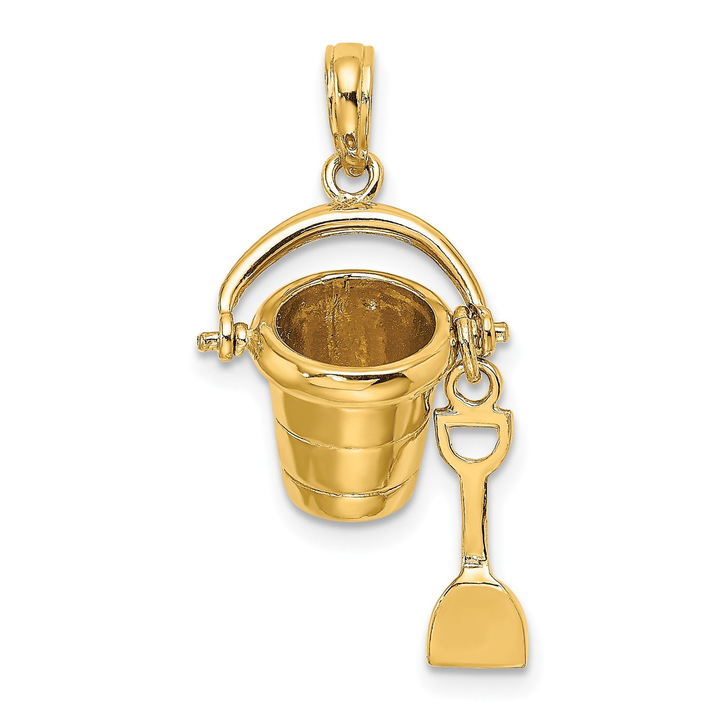 14K 3-D MYRTLE BEACH Bucket and Moveable Shovel Charm