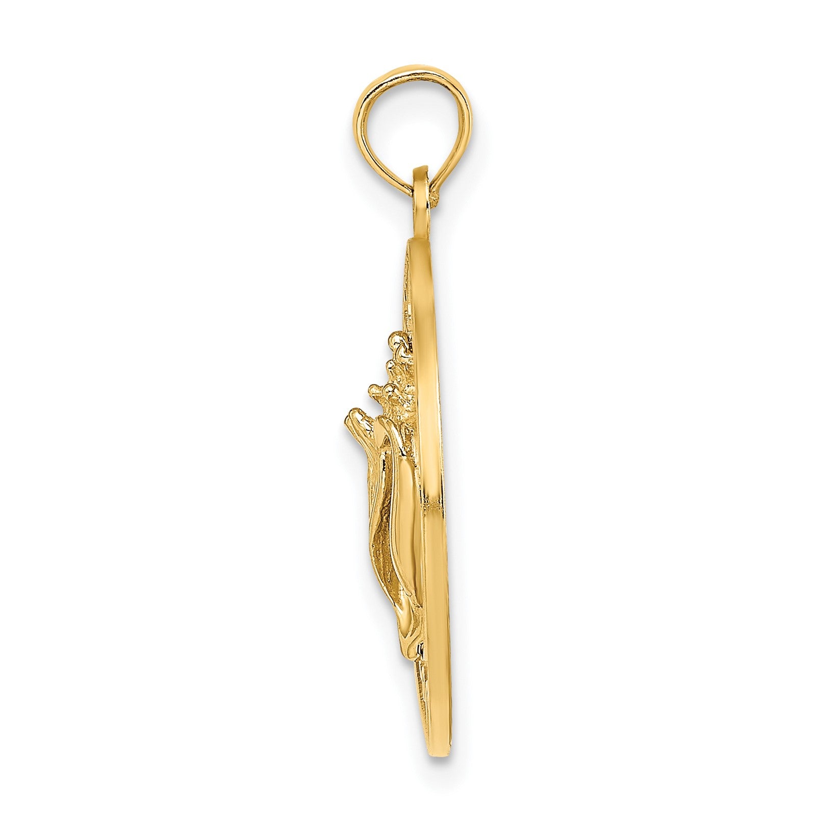 14K KEY WEST with Conch Shell Circle Charm