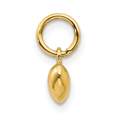 14K Polished 3-D Puffed Heart Charm