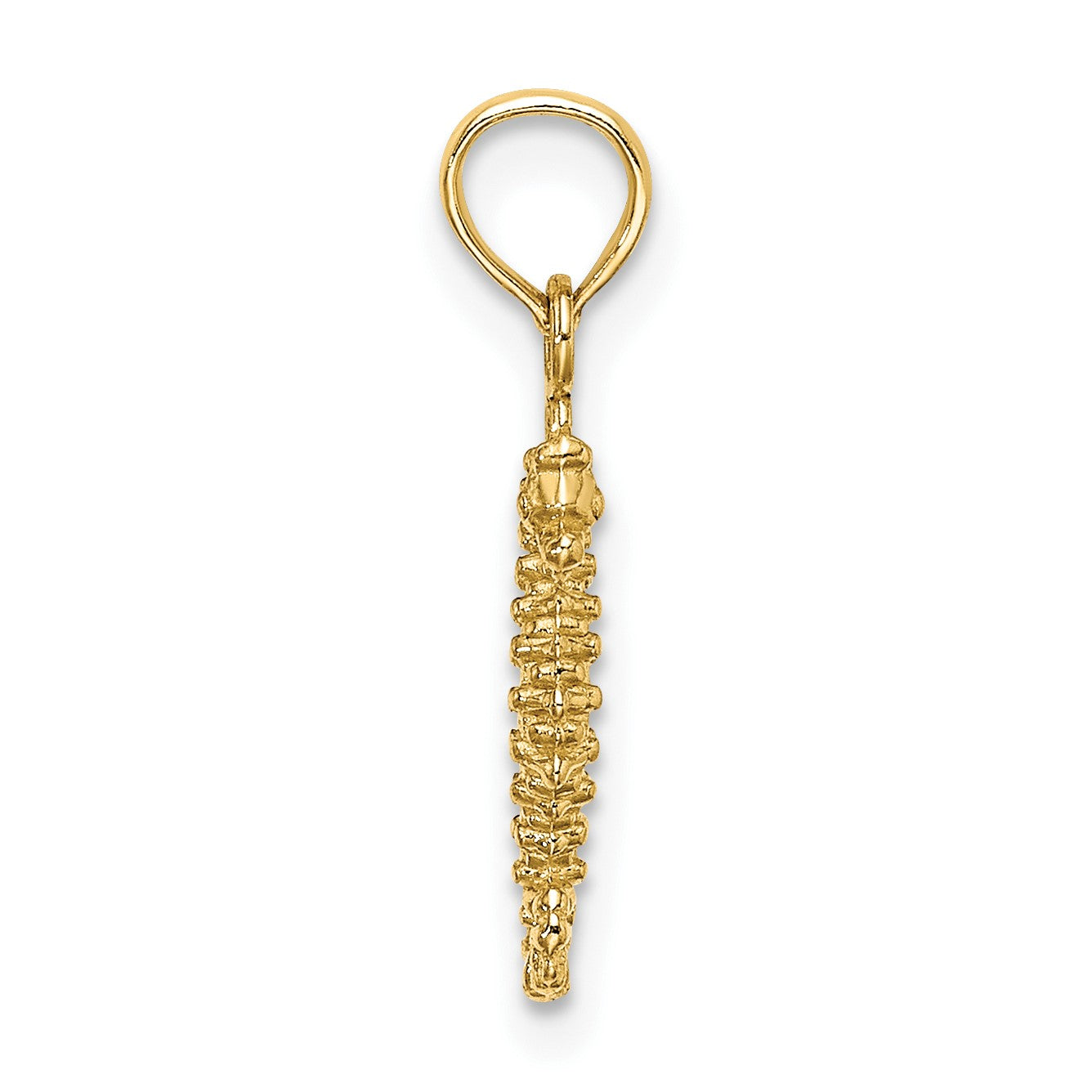 14K 3-D Mini Seahorse Charm
