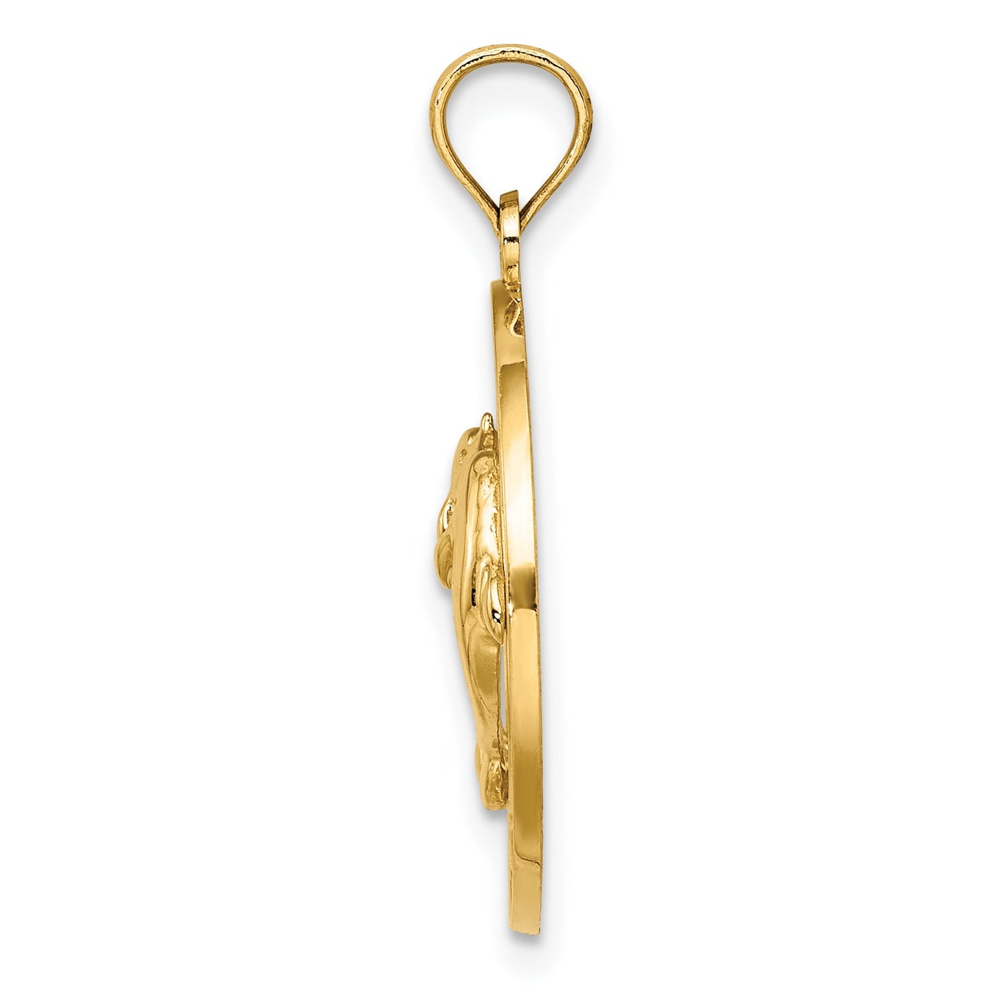 14K FLORIDA with Dolphins Circle Charm