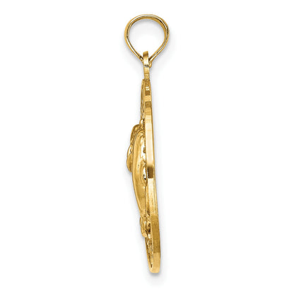 14K OCEAN CITY with Dolphins Charm