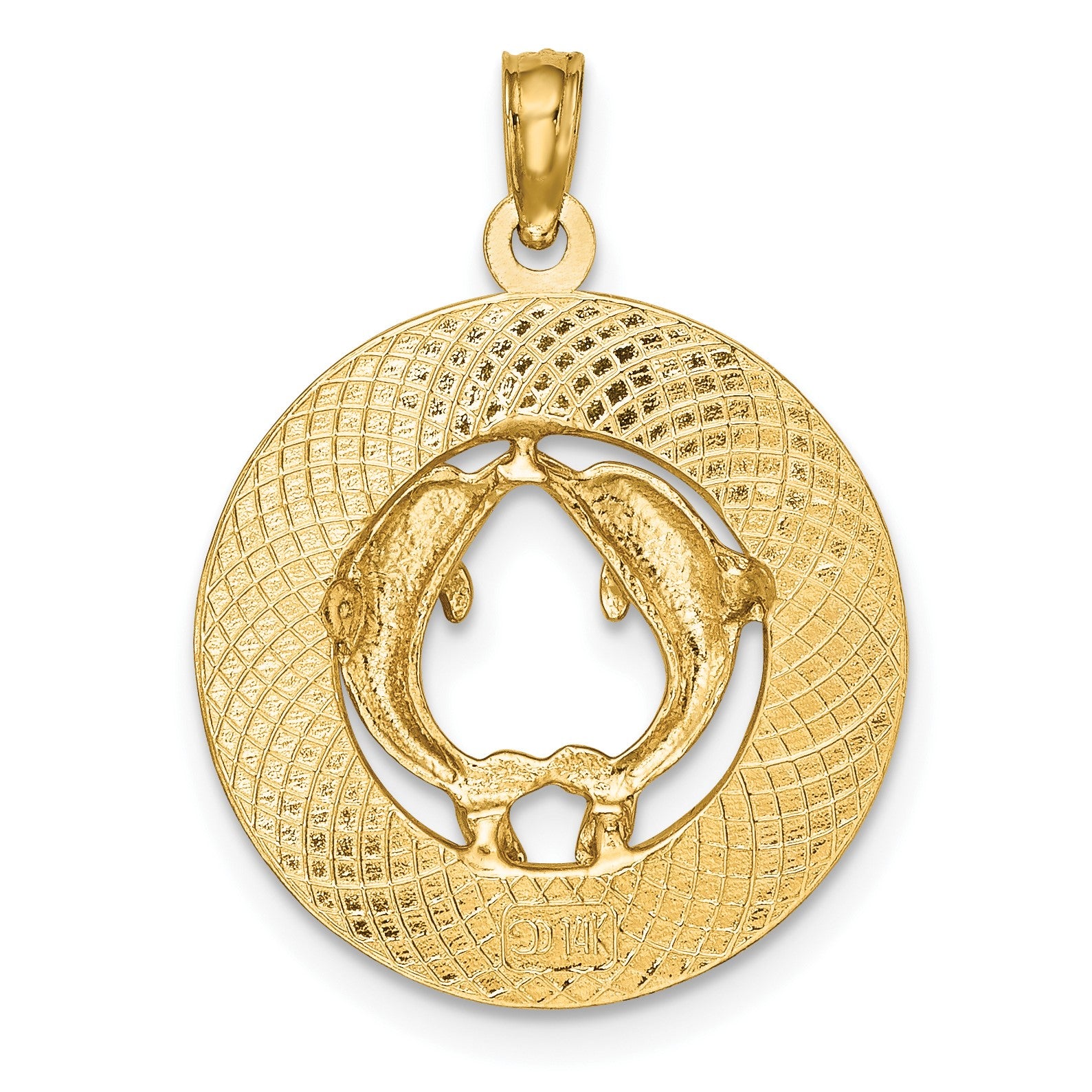 14K OCEAN CITY with Dolphins Charm