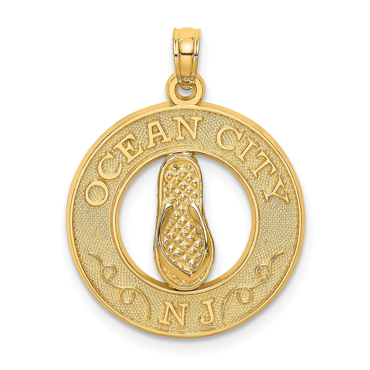 14K OCEAN CITY NJ with Flip Flop Charm