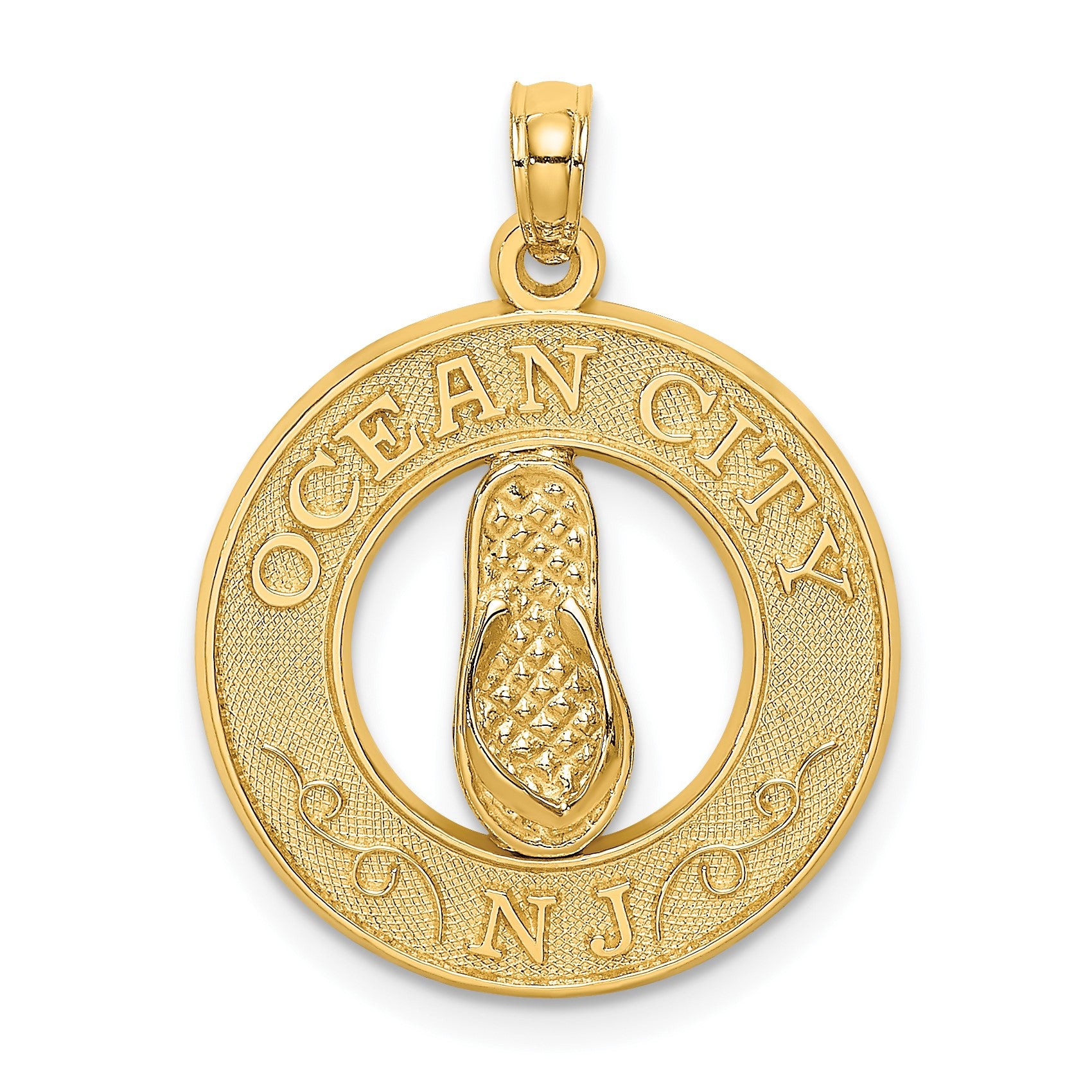 14K OCEAN CITY NJ with Flip Flop Charm