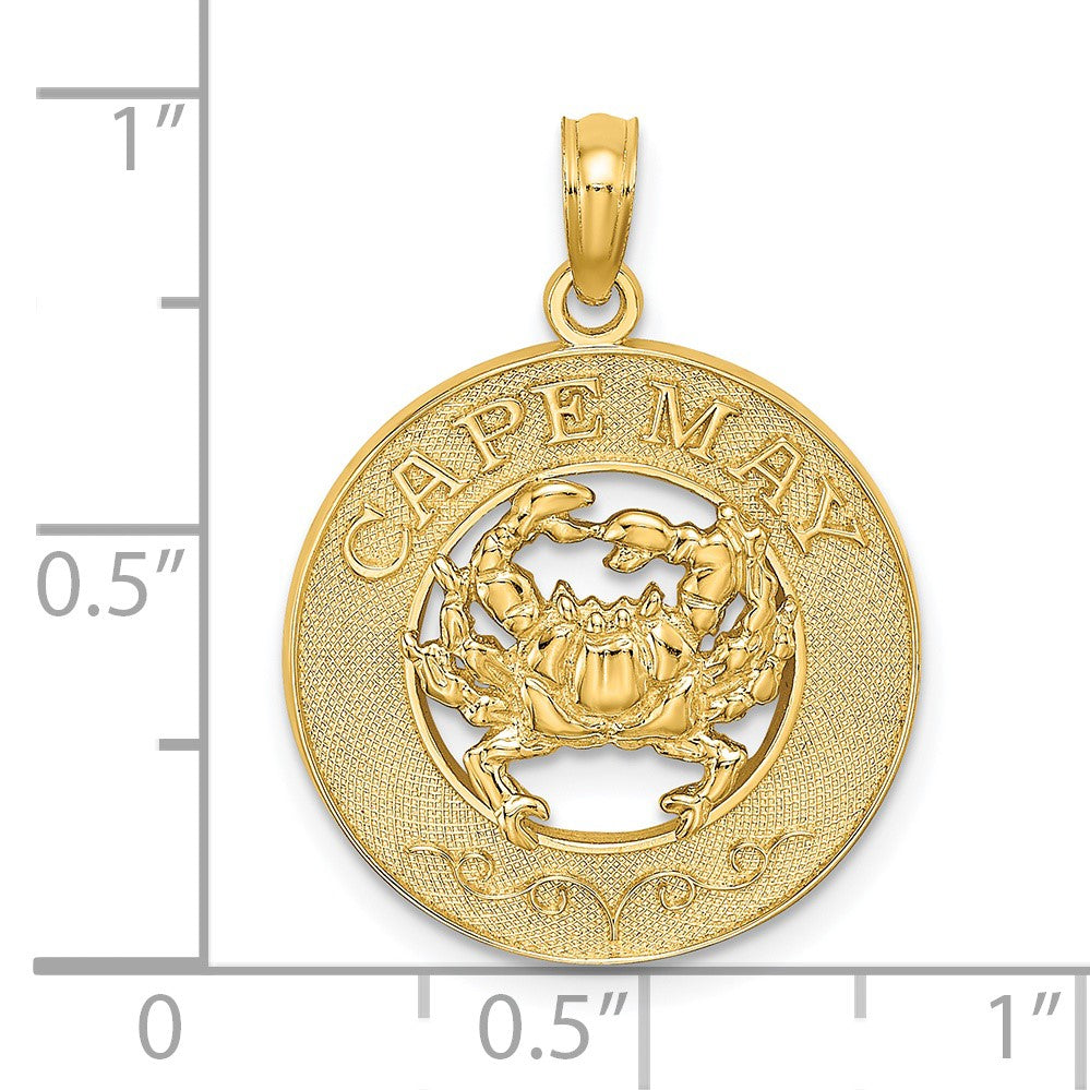 14K CAPE MAY with Crab Charm