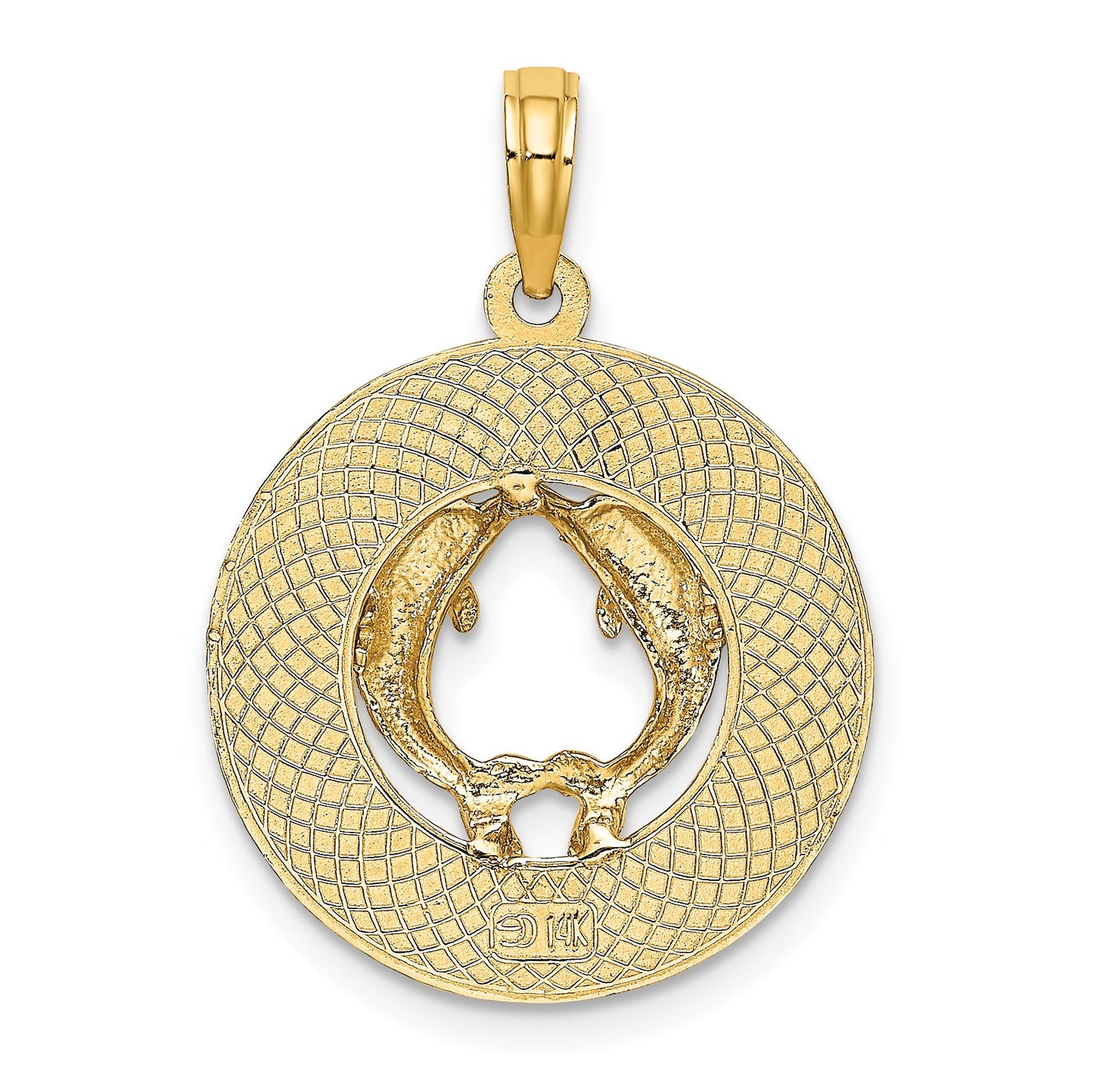 14K SANIBEL with Dolphins Circle Charm