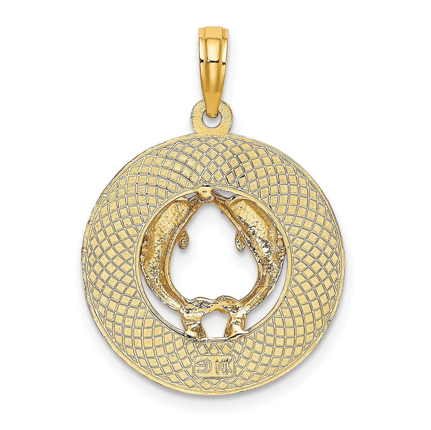 14K SANIBEL with Dolphins Circle Charm