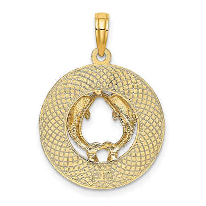 14K SANIBEL with Dolphins Circle Charm