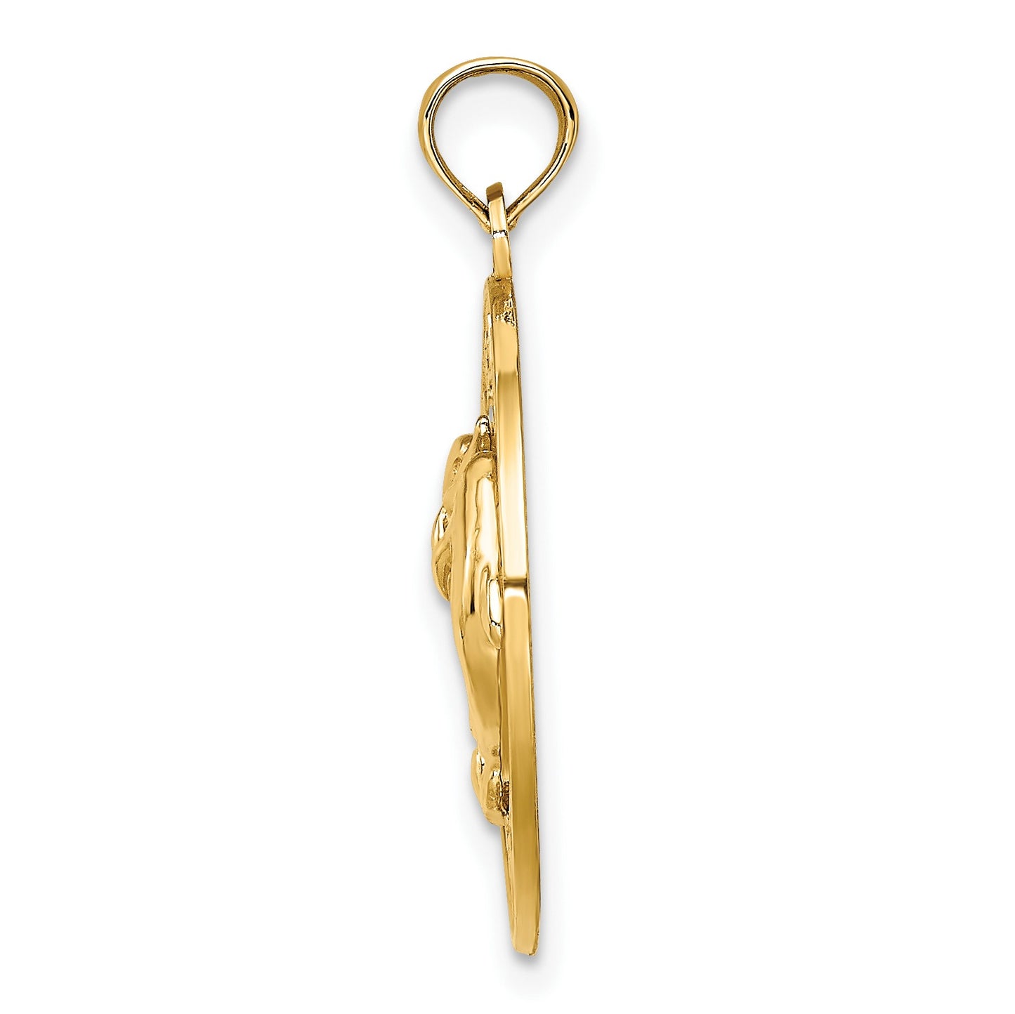 14K SARASOTA with Dolphins Circle Charm