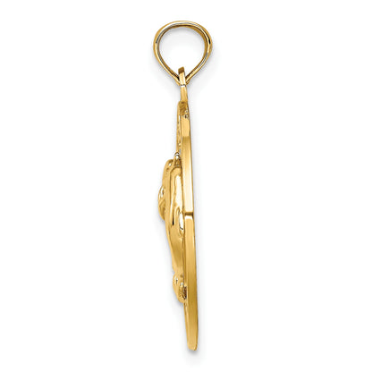 14K SARASOTA with Dolphins Circle Charm