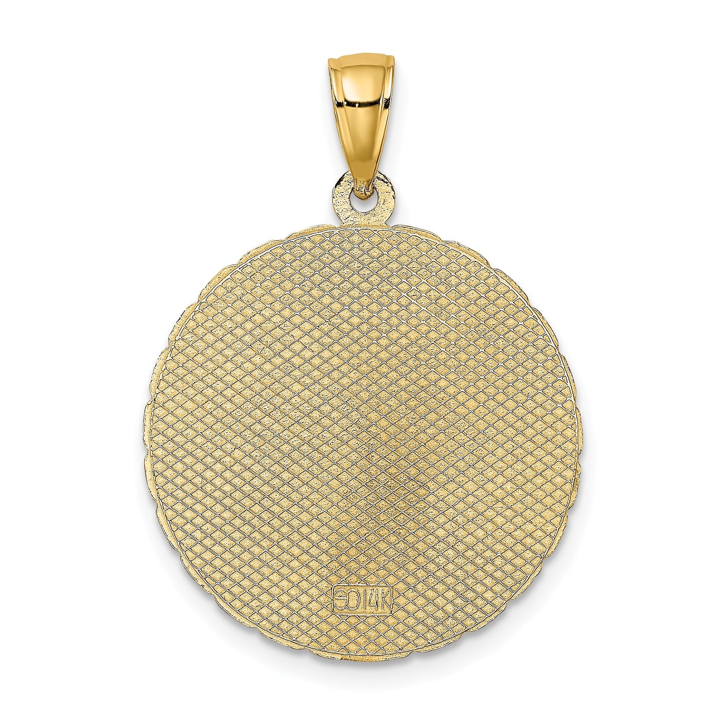 14K JAMAICA and Palm Tree Disk Charm