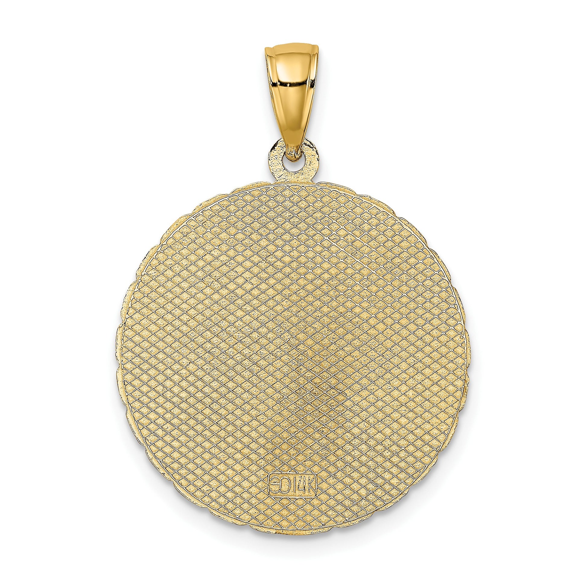 14K JAMAICA and Palm Tree Disk Charm