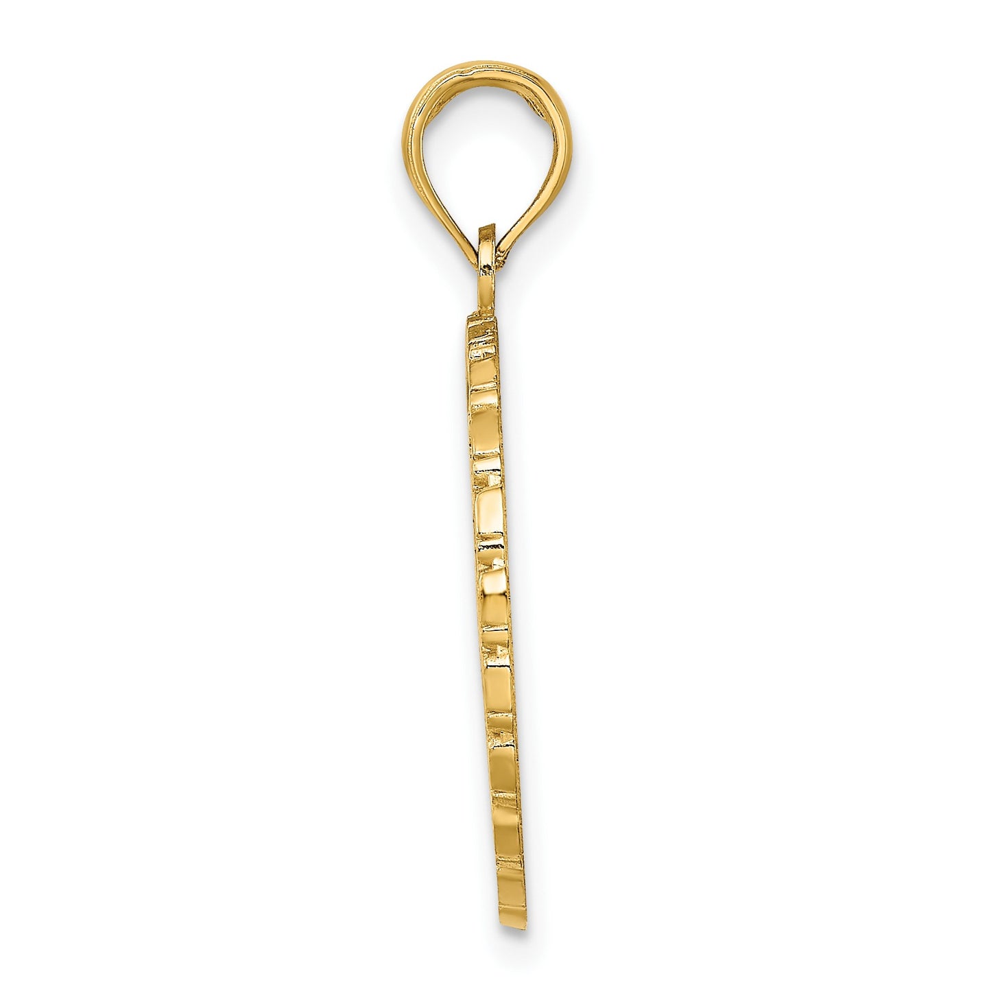 14K JAMAICA and Palm Tree Disk Charm