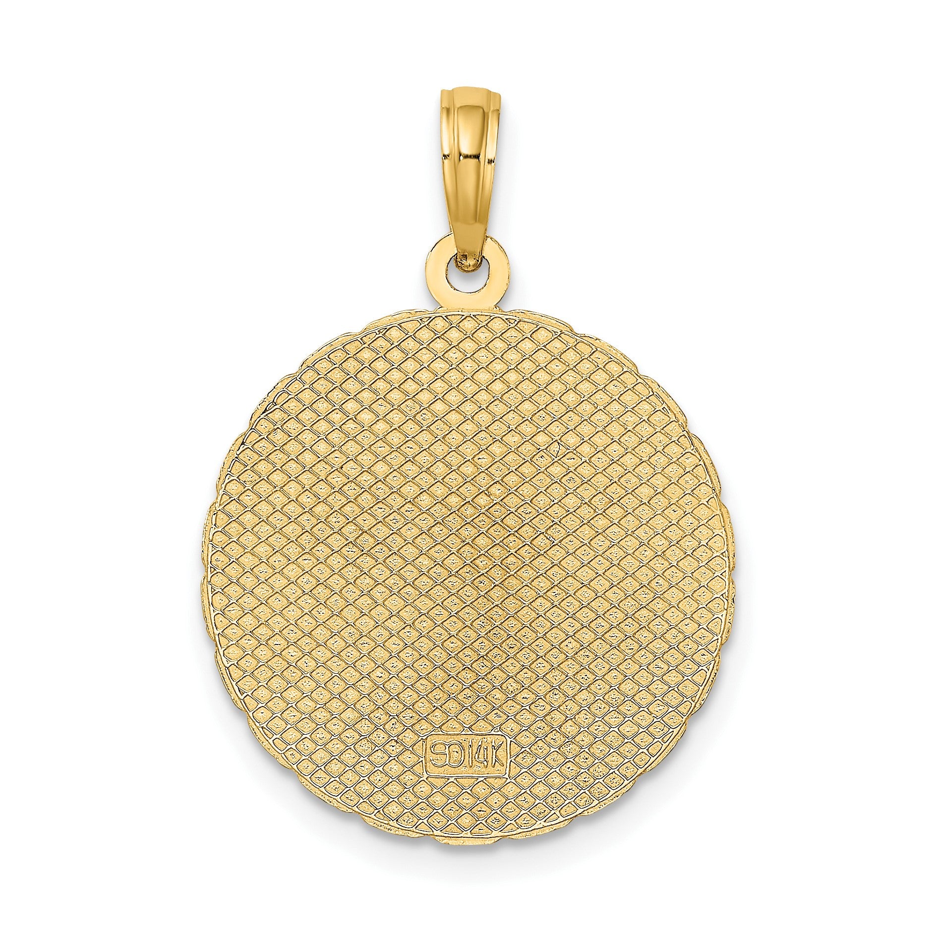 14K JAMAICA and Palm Tree Disk Charm