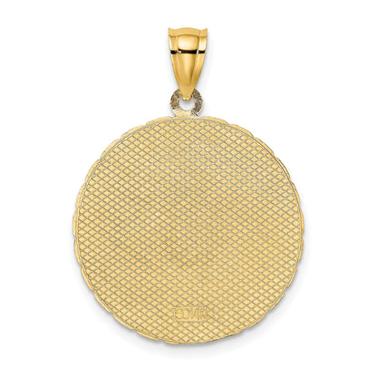 14K JAMAICA and Dolphins Disk Charm