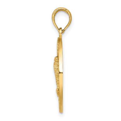 14K FLORIDA with Double Palm Tree Circle Charm
