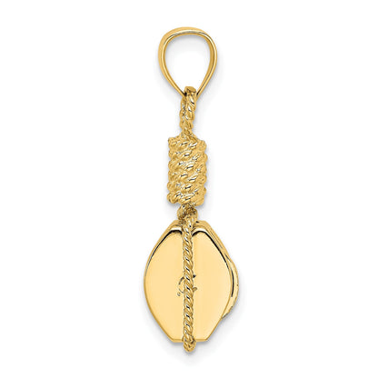 14K 3-D Block Mariners Pulley Charm