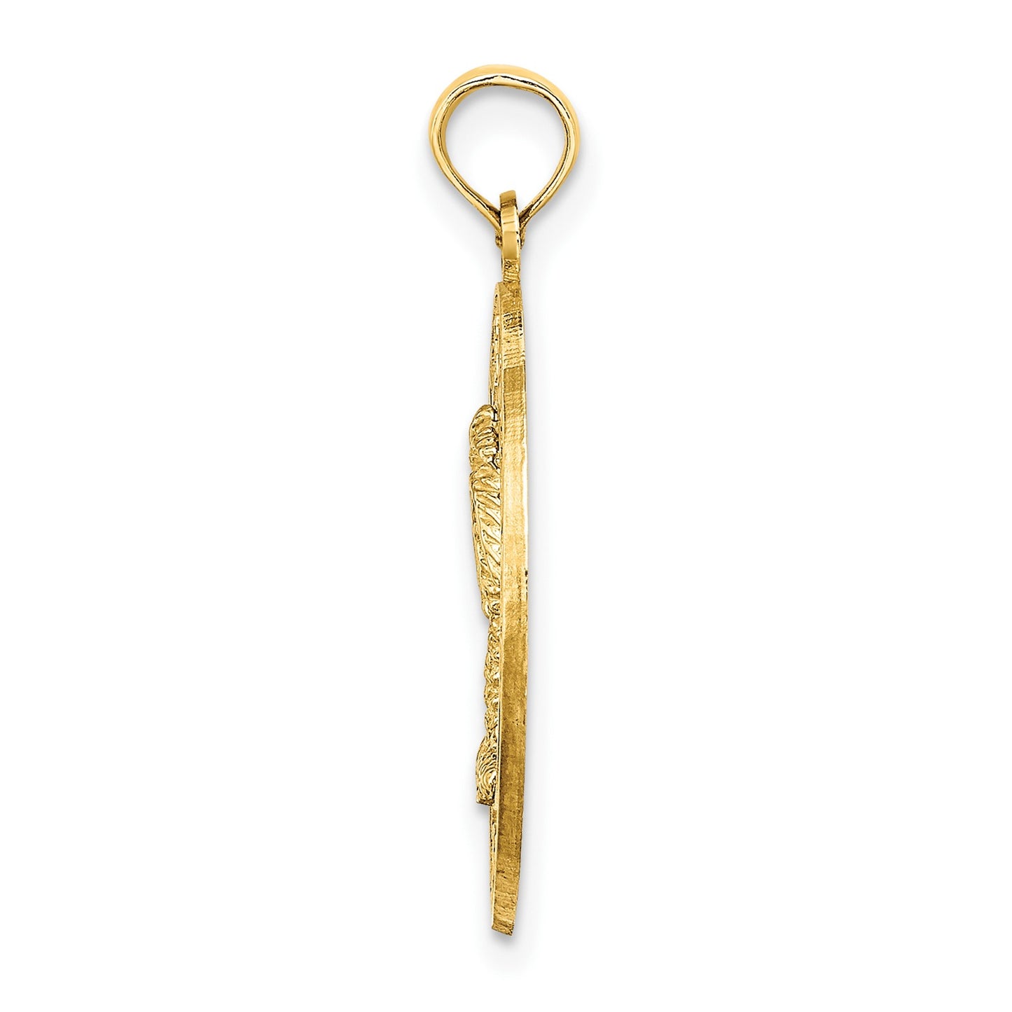 14K MYRTLE BEACH with Palm Tree Circle Charm