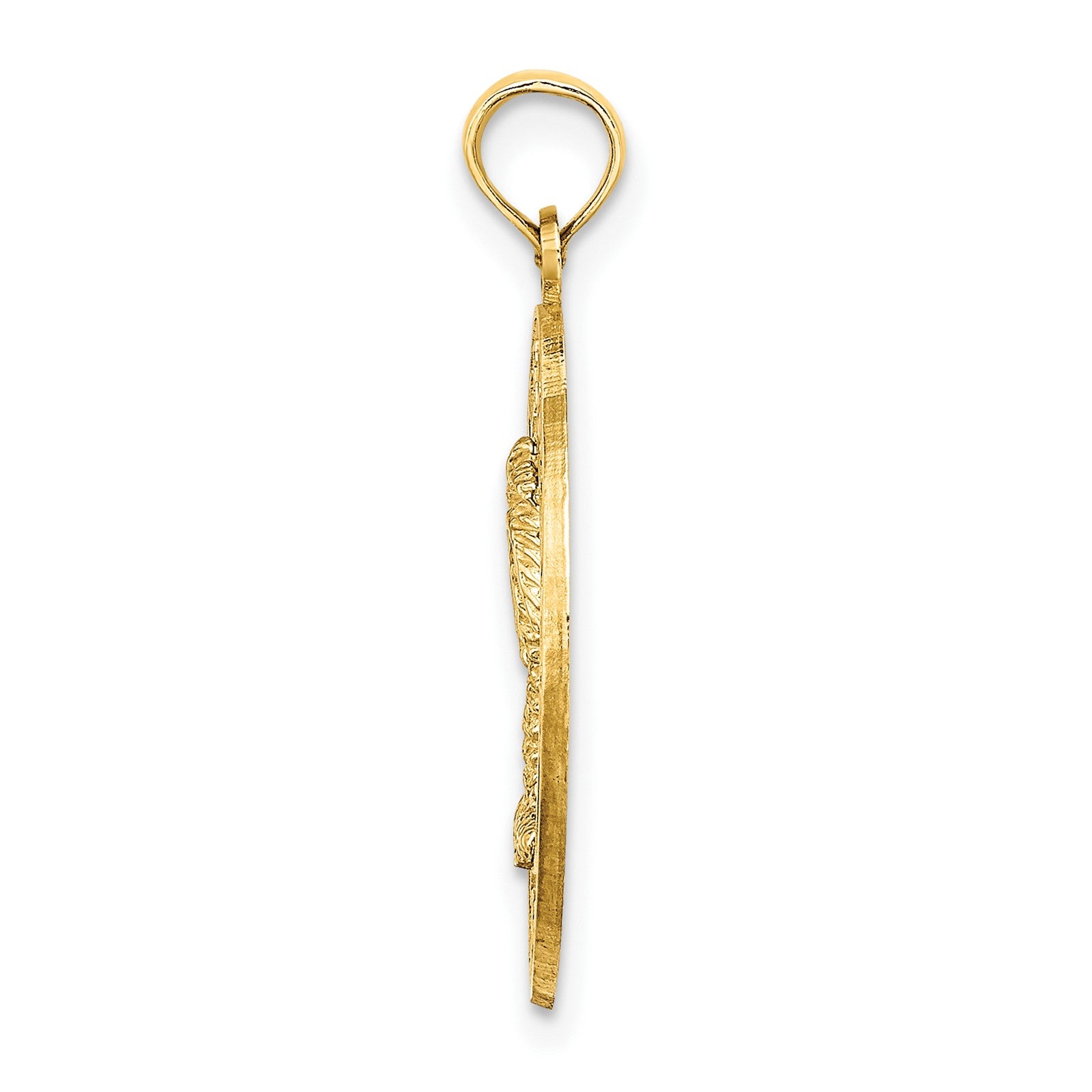 14K MYRTLE BEACH with Palm Tree Circle Charm