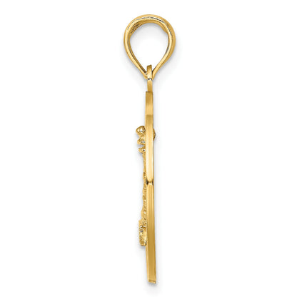 14K SAINT AUGUSTINE with Lighthouse Circle Charm
