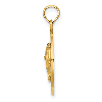 14K CANCUN with Dolphins Circle Charm