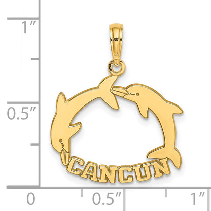 14K CANCUN with Double Jumping Dolphin Charm