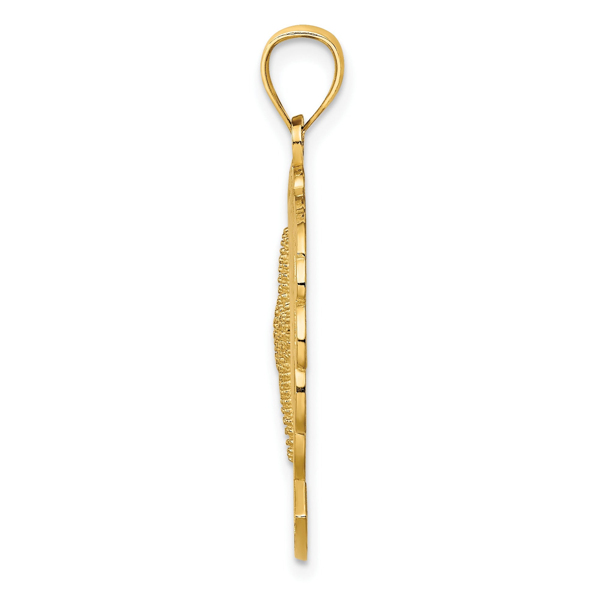 14K FLORIDA Starfish and Dolphin Wave Charm