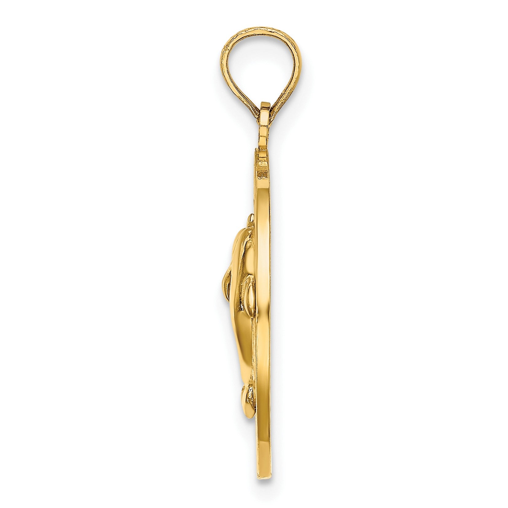14K BONAIRE Circle with Dolphins Charm